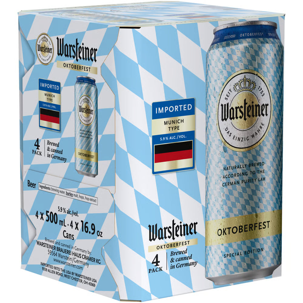 Warsteiner Oktoberfest 4pk Cans