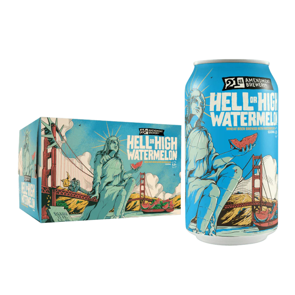 21st Amendment - Hell or High Watermelon Wheat (6 pack 12oz bottles)