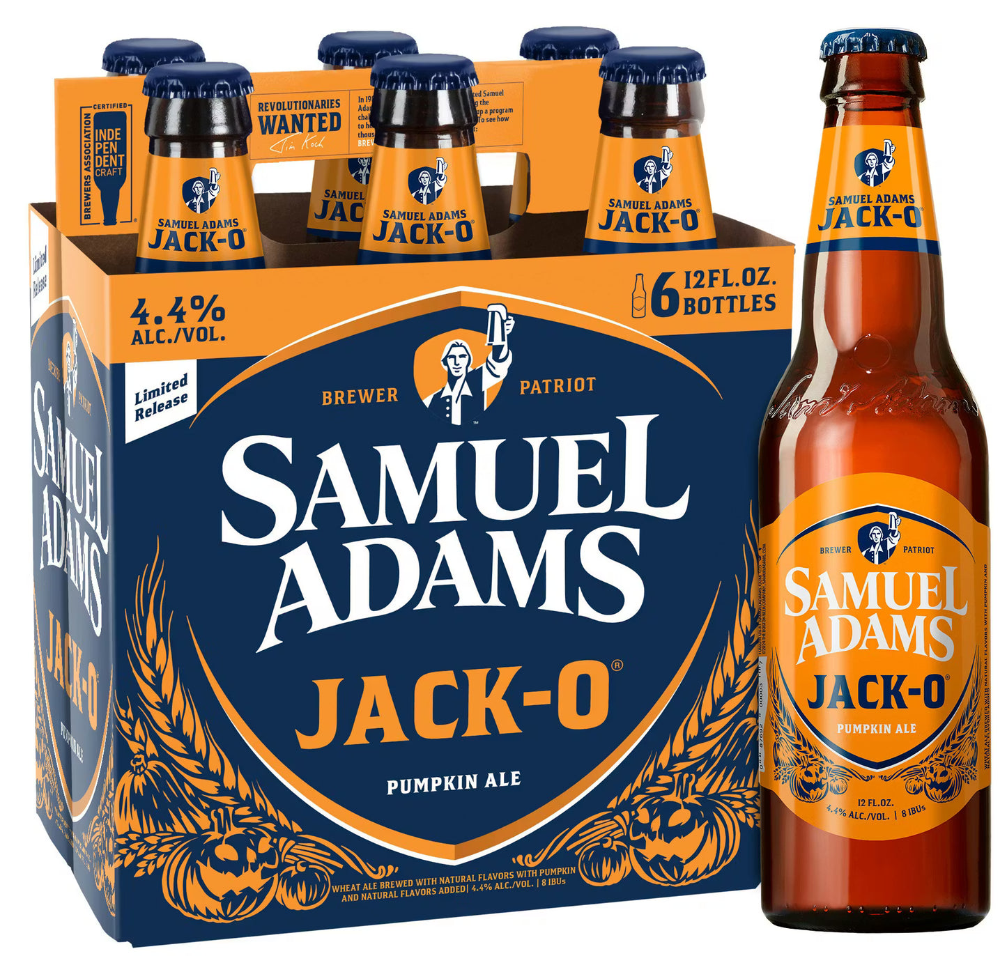 Sam Adams Jack-O Pumpkin Ale 6pk Bottles