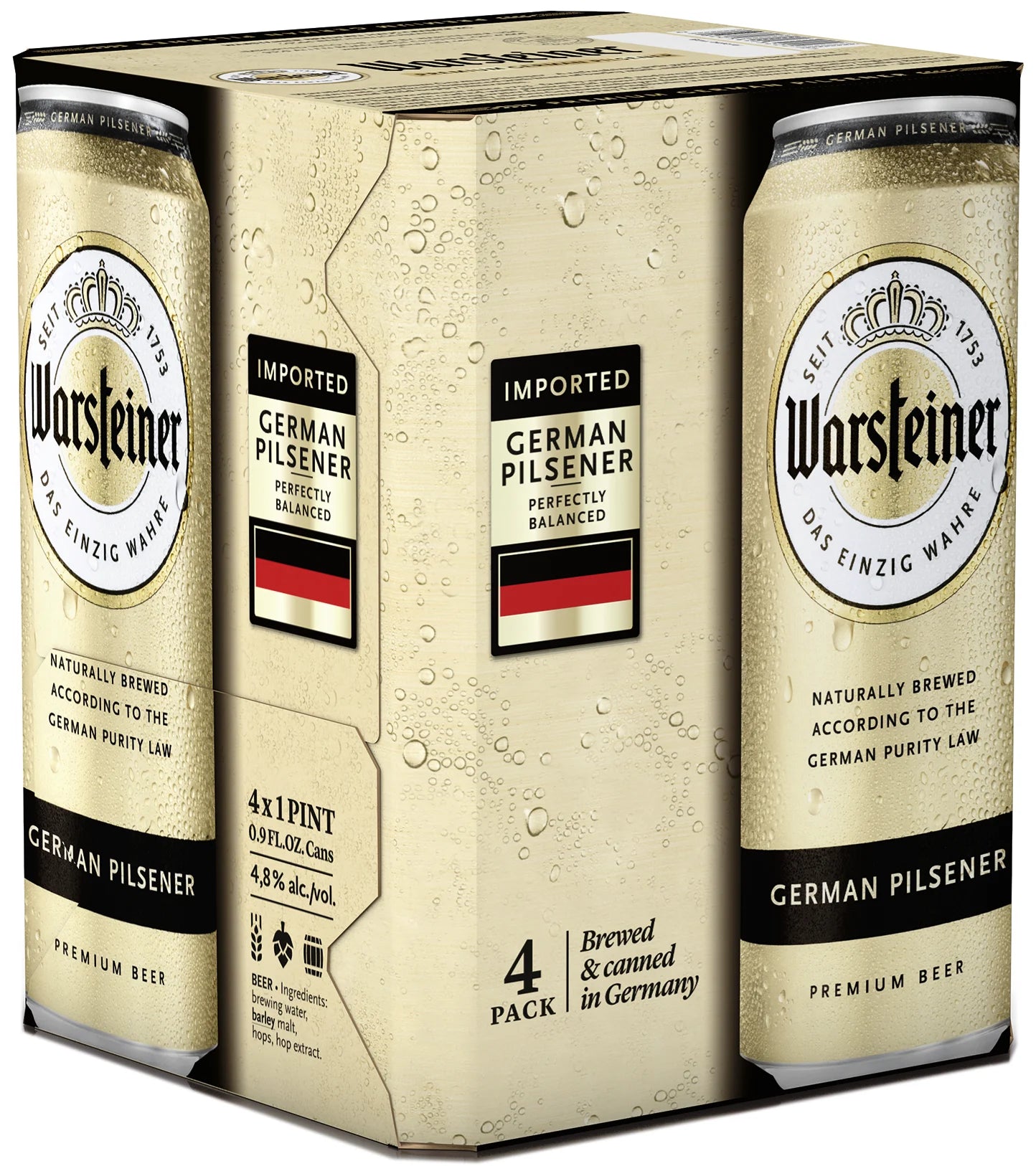 Warsteiner German Pilsener 4pk Cans