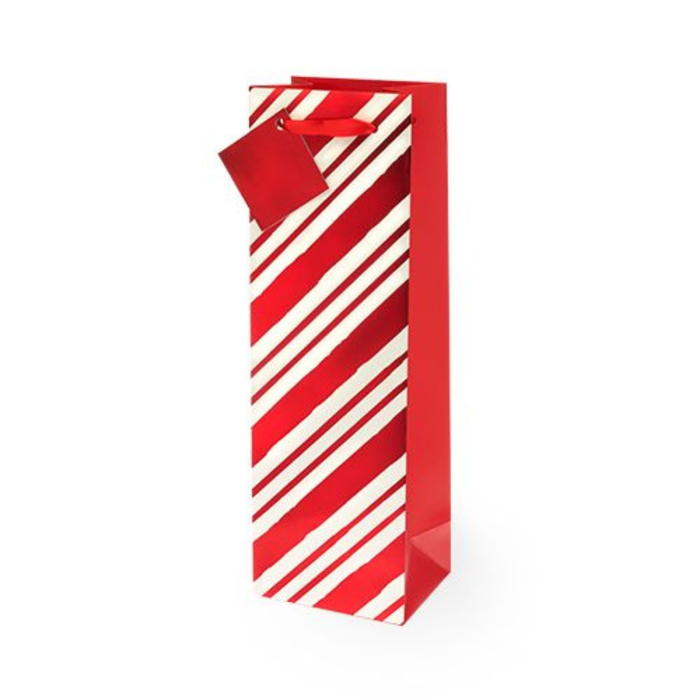 Candy Stripe Single Bottle Gift Bag