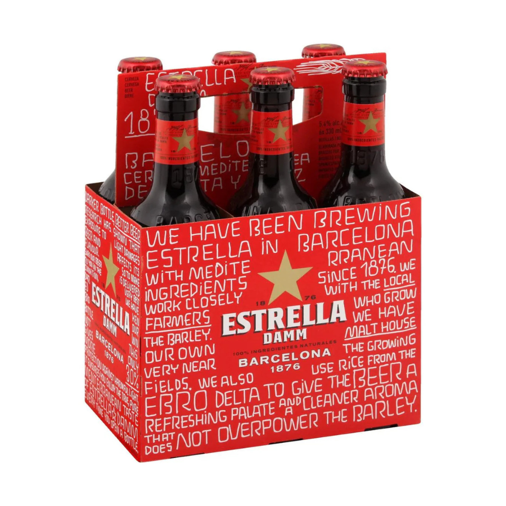 Estrella Damm Lager 6pk Bottles