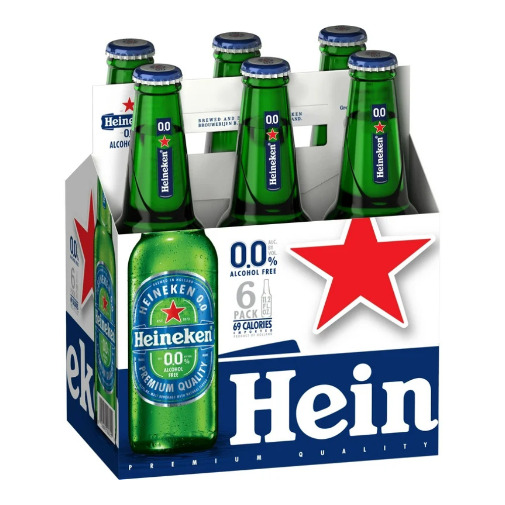 Heineken 0.0 Non-Alcoholic 6pk Bottles