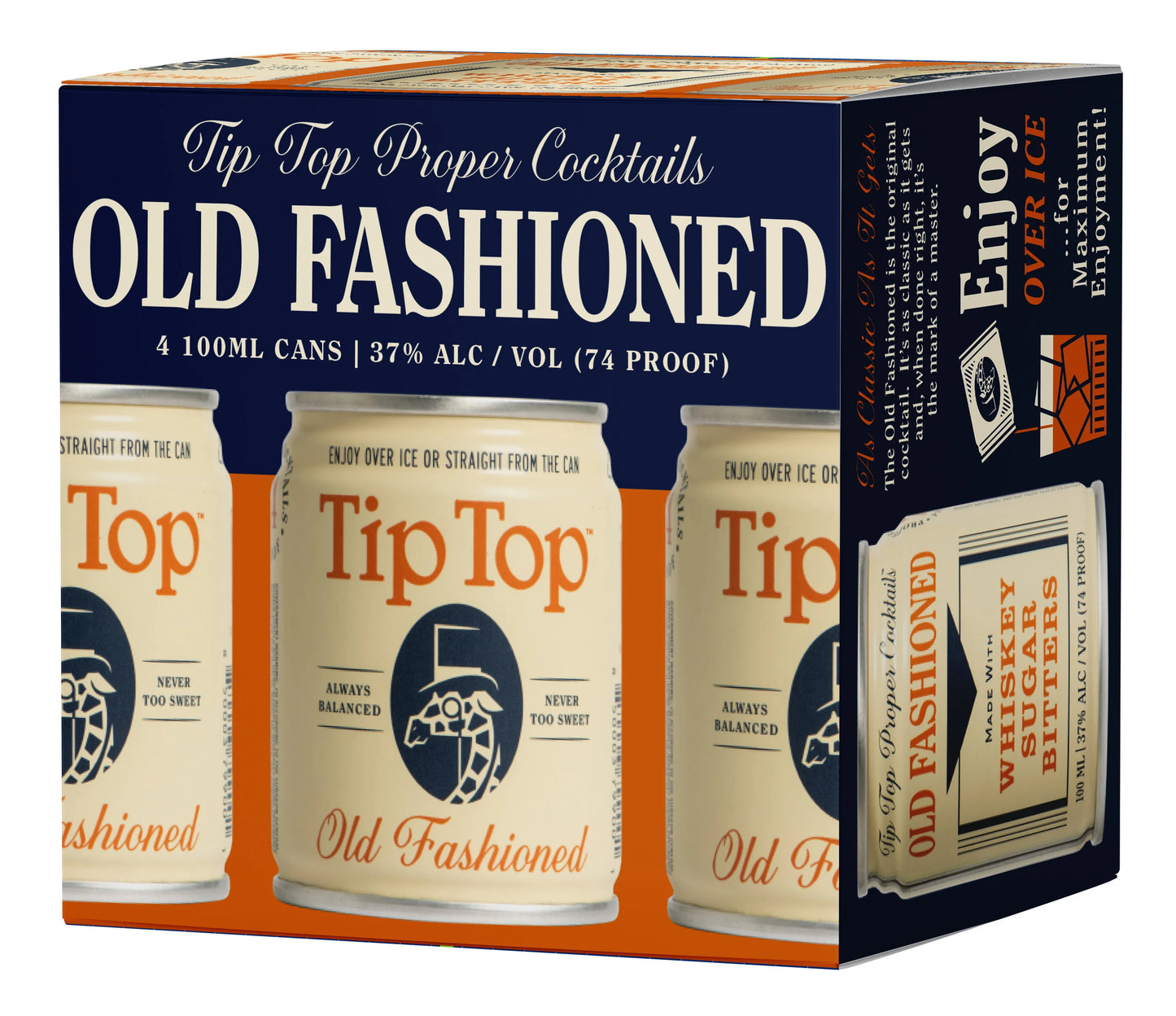 Tip Top Old Fashioned Cocktail 4pk Cans 100ml