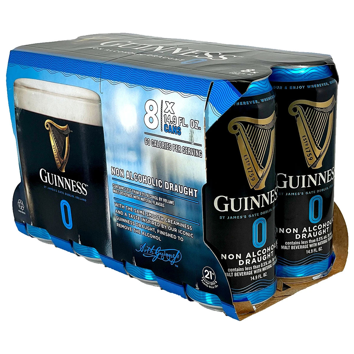 Guinness Zero NA Draught 8pk Cans