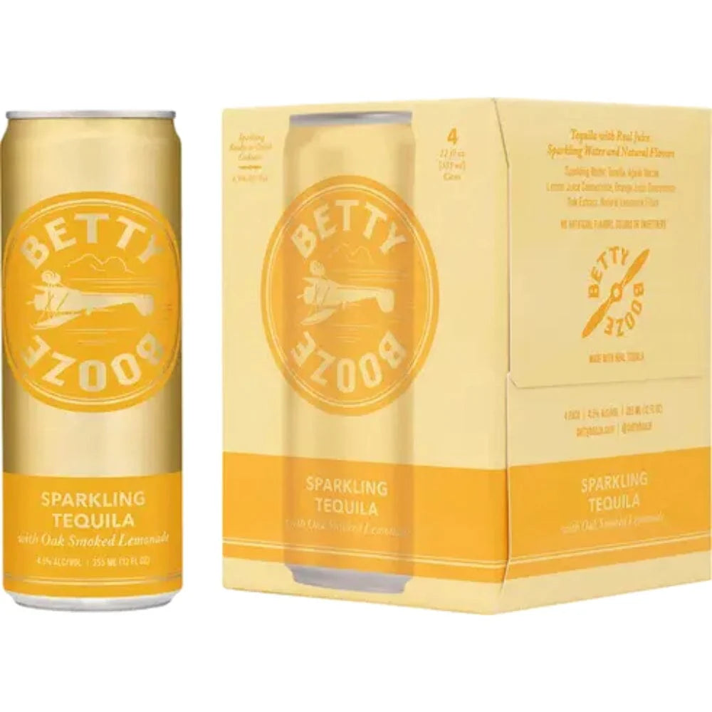 Betty Booze Sparkling Tequila Oak Smoked Lemonade 4pk Cans