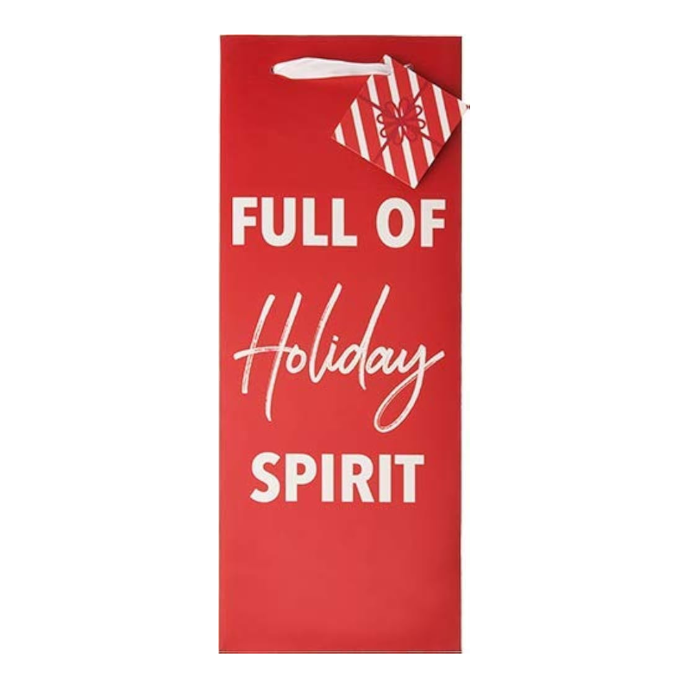 Gift Bag 1-Bottle Full of Holiday Spirit