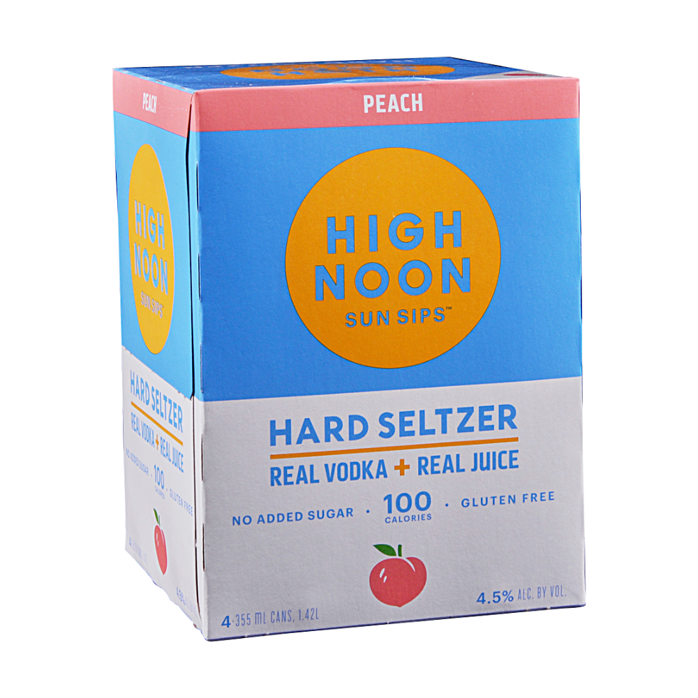 HIGH NOON PEACH VODKA & SODA 4PK CANS