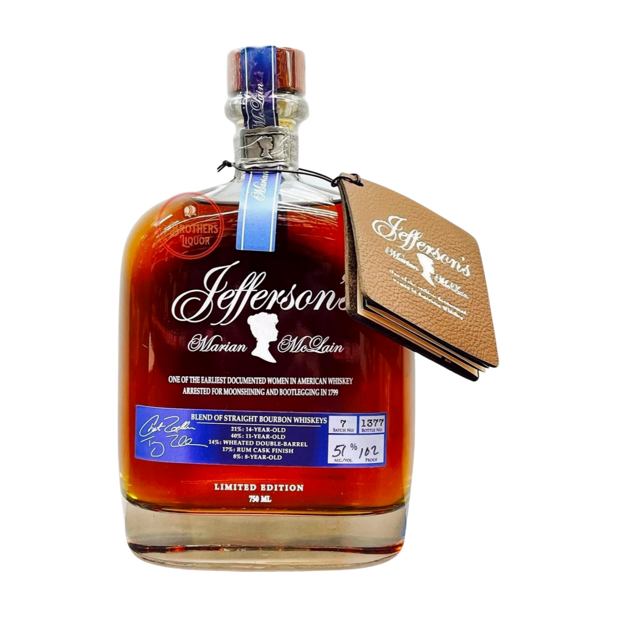 JEFFERSON'S MARIAN MCLAIN BOURBON 102 PF