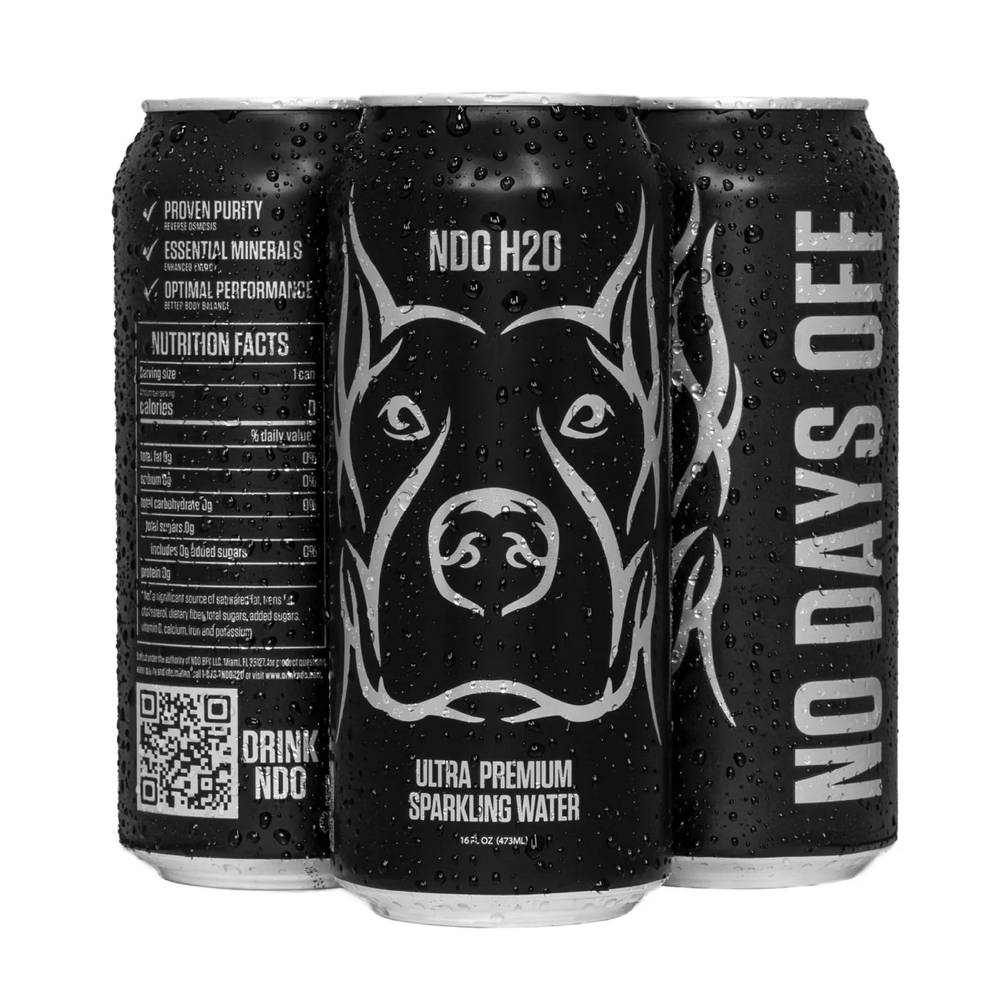 No Days Off Sparkling Water 16oz Cans