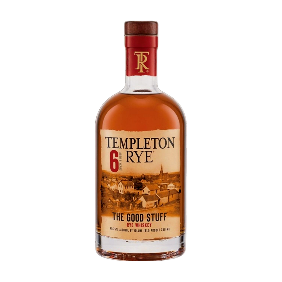 TEMPLETON RYE WHISKEY 6YR 750ML