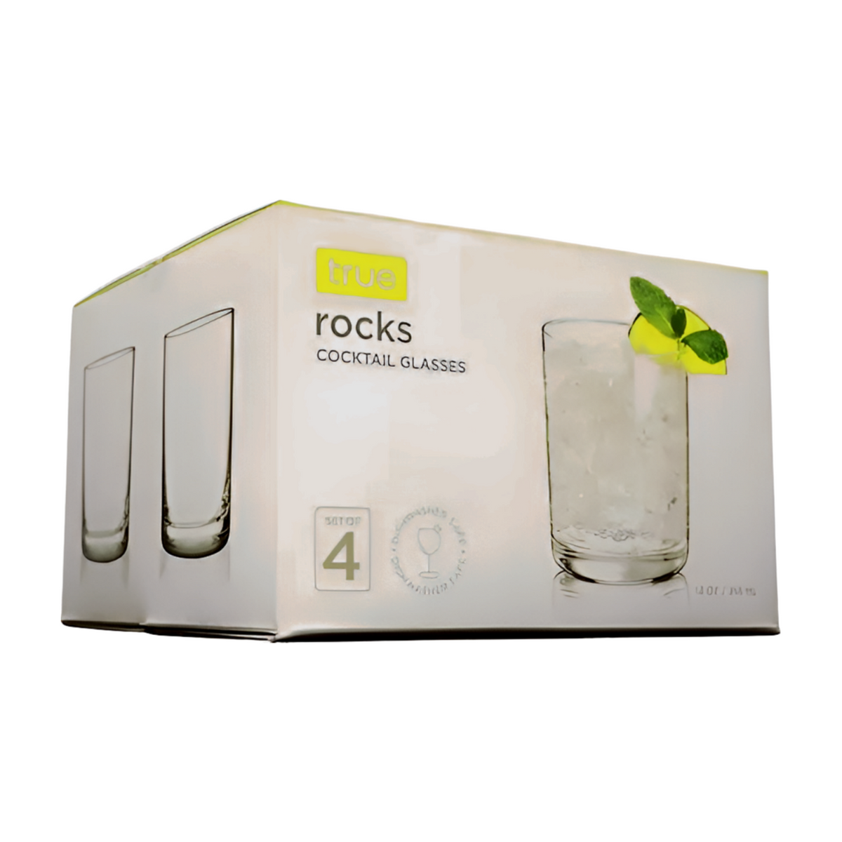 TRUE ROCKS COCKTAIL GLASSES 4PK
