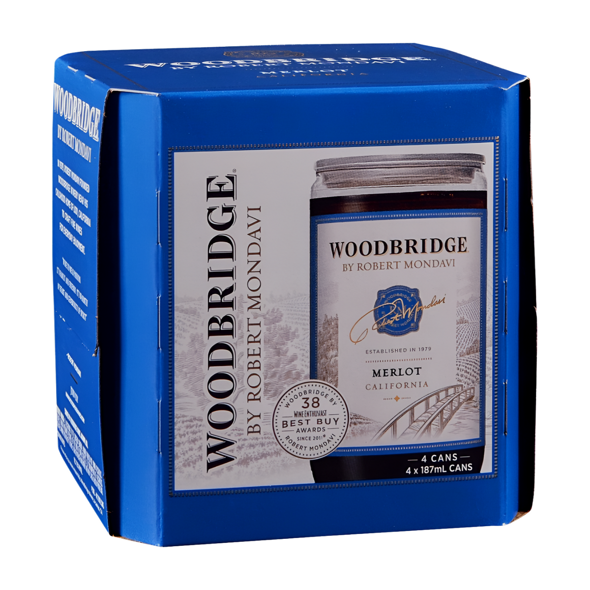 WOODBRIDGE MERLOT 4PK CANS